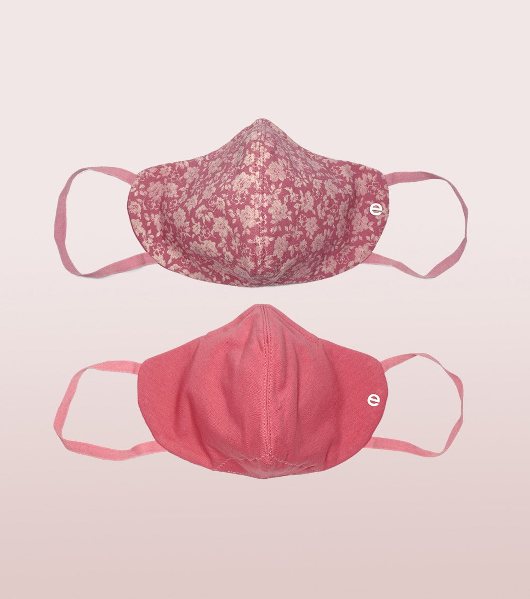 REVERSIBLE MASK : 4-Layer Safety Mask With Cotton | >95% Protection | Adult Mask - Pack of 3