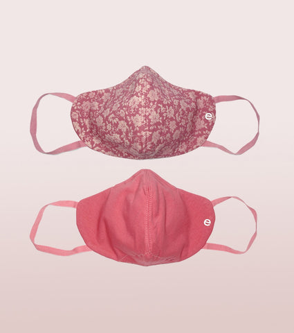 REVERSIBLE MASK : 4-Layer Safety Mask With Cotton | >95% Protection | Adult Mask - Pack of 3
