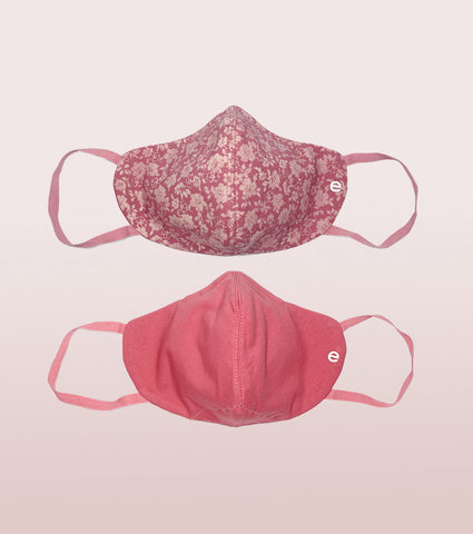 REVERSIBLE MASK : 4-Layer Safety Mask With Cotton | >95% Protection | Adult Mask - Pack of 3
