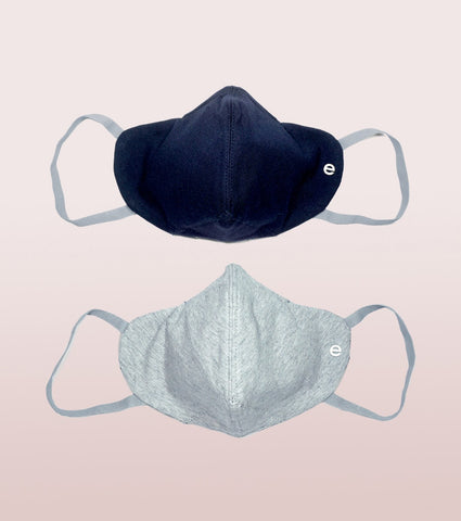 REVERSIBLE MASK : 4-Layer Safety Mask With Cotton | >95% Protection | Adult Mask - Pack of 3