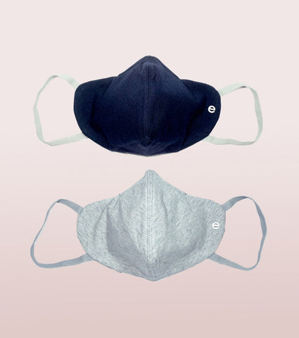 REVERSIBLE MASK : 4-Layer Safety Mask With Cotton | >95% Protection | Adult Mask - Pack of 3