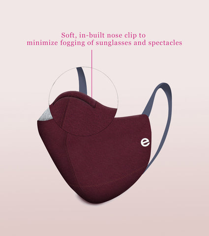 REVERSIBLE MASK : 4-Layer Safety Mask With Cotton | >95% Protection | Adult Mask - Pack of 3
