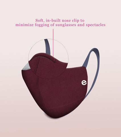 REVERSIBLE MASK : 4-Layer Safety Mask With Cotton | >95% Protection | Adult Mask - Pack of 3