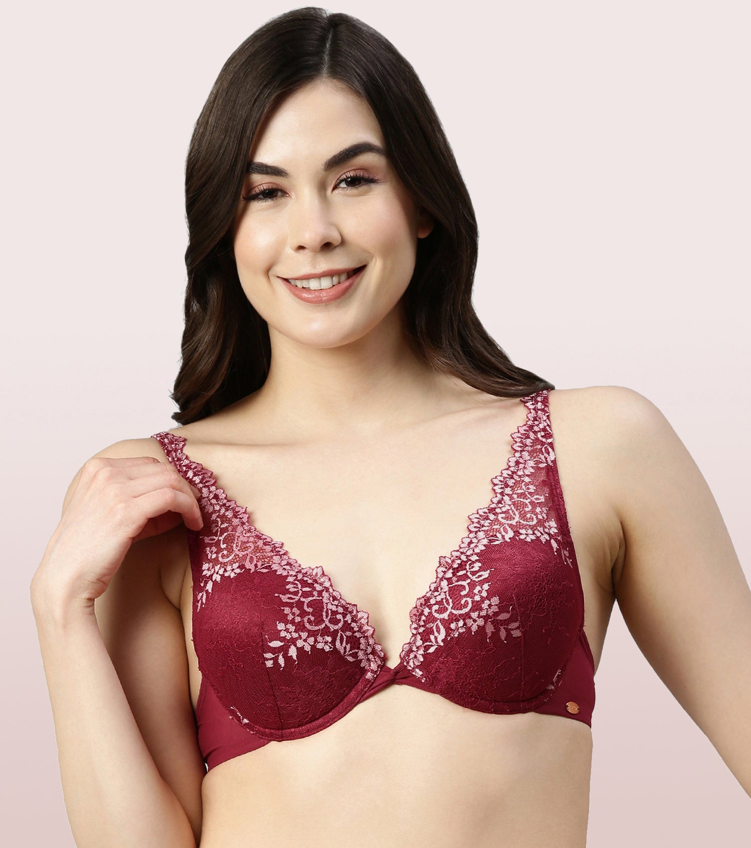 Buy Enamor F043 Padded Wired Perfect Plunge Push-Up Bra Online at Best  Prices in India - JioMart.