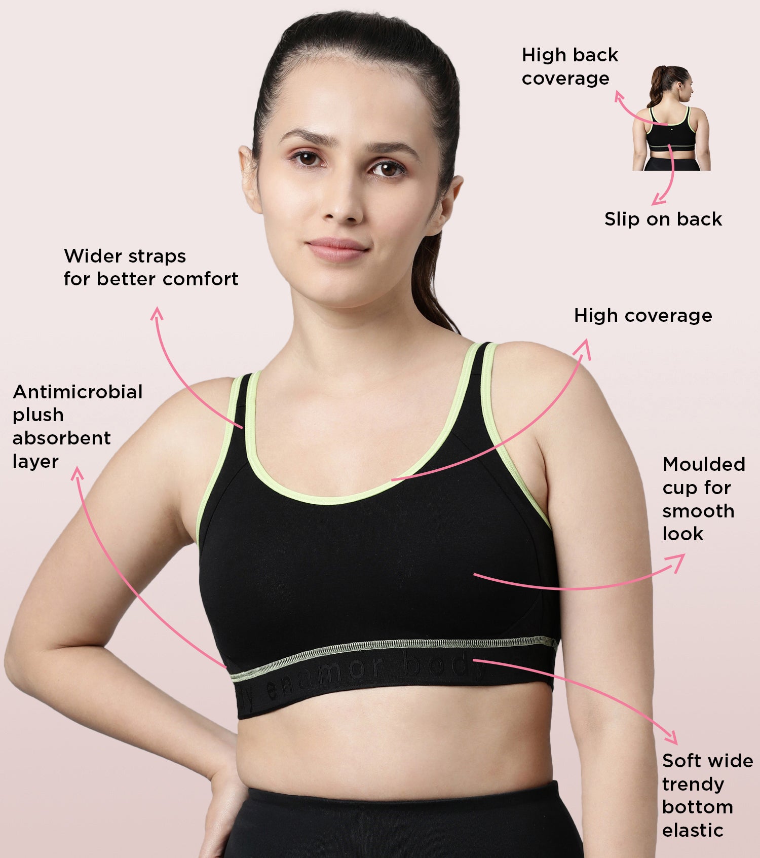 Buy Enamor Sports Bras Online in India at Best Price